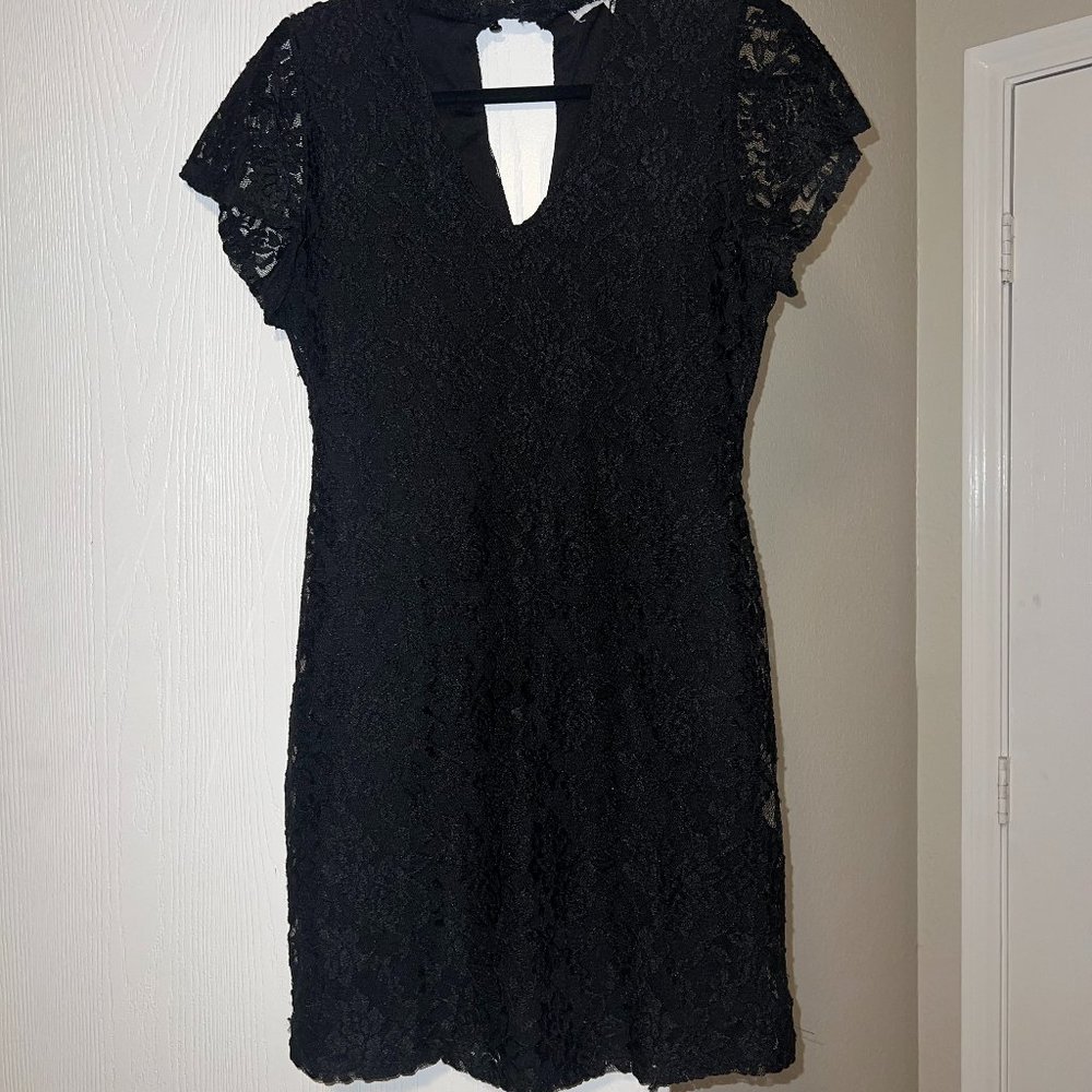 Womens Black Lace Dress, Size L